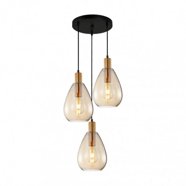 подвесной светильник ITALUX PND-27812-3A-BRO-AMB Zulo 