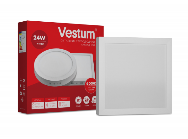 точковий світильник Vestum 24W 6000K 220V 1-VS-5404
