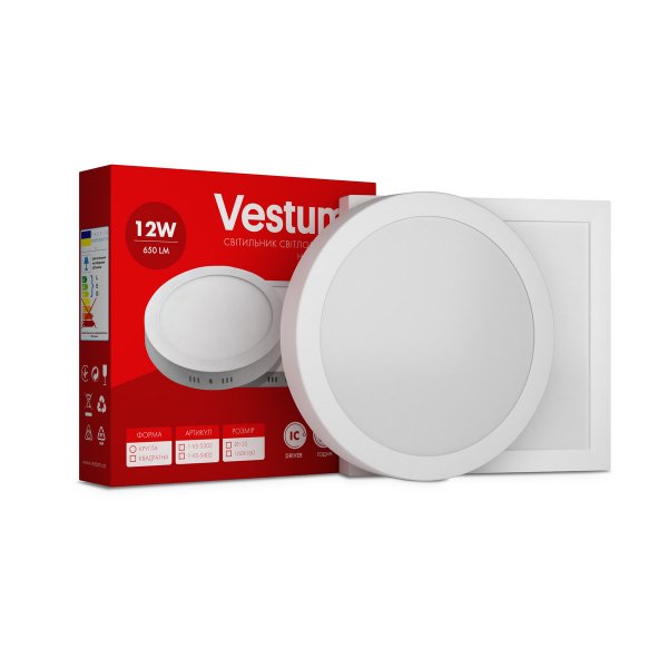 точечный светильник Vestum 12W 6000K 220V 1-VS-5406 