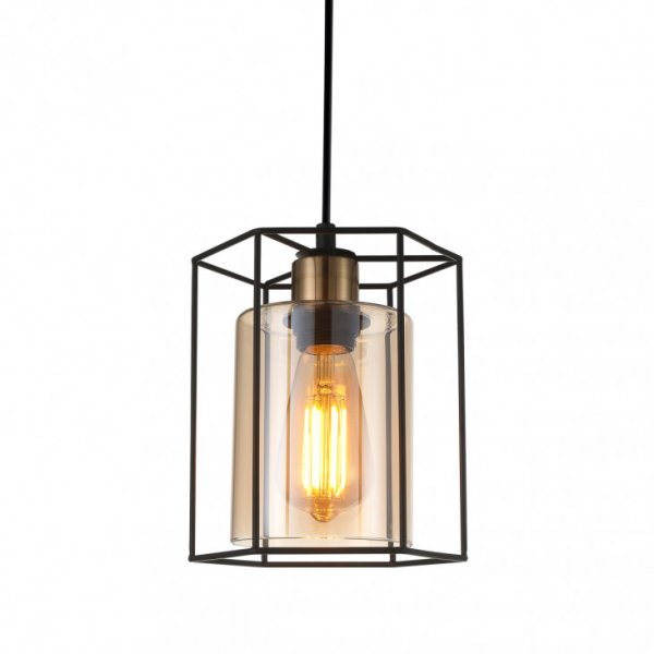 підвісний світильник ITALUX PND-78901-1-BK+AMB Kalula