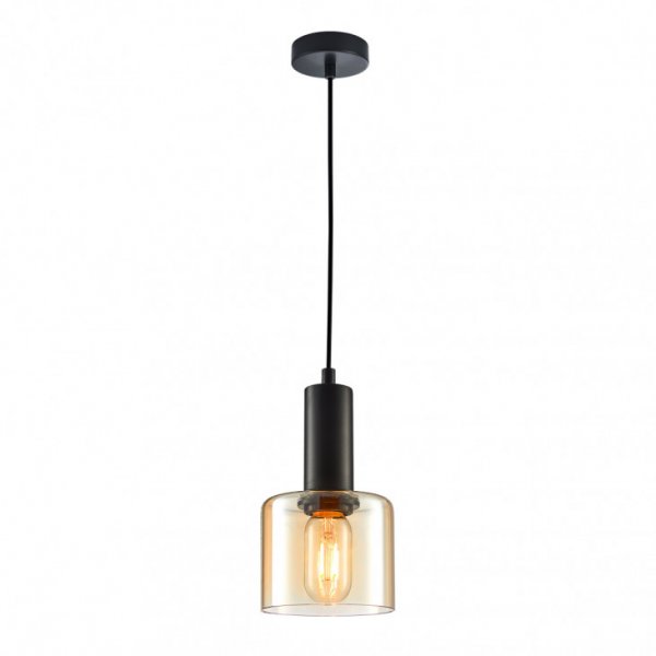 подвесной светильник ITALUX PND-65342-1-BK+AMB Santia 