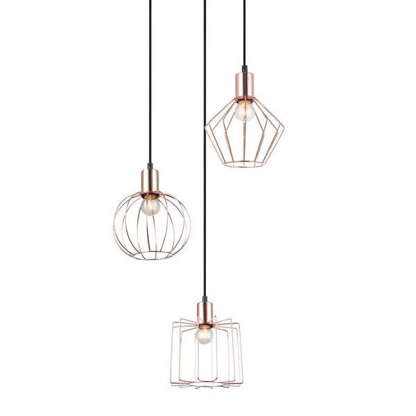 підвісний світильник ITALUX MDM-3345-3 BK+COP Gervais