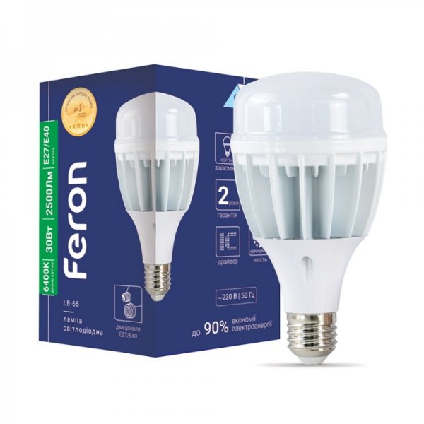 лампа Feron LB-65 230V 30W 2500Lm E27-E40 6400K 