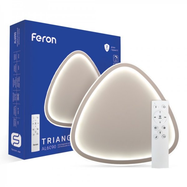 потолочный светильник Feron AL6090 60W трикутник, 3840Lm 3000K-6000K TRIANGLE