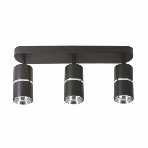 спот светильник Feron ML312-3 MR16/GU10, чорний+хром, потрійний, поворотний BAMBOO