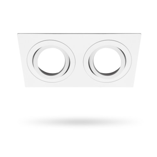 точковий світильник Feron DL6222 MR16 білий , квадрат подвійний поворотний G5.3