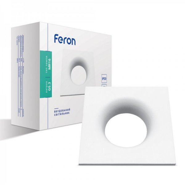 точечный светильник Feron DL8330 MR16/G5.3 /белый, квадрат 