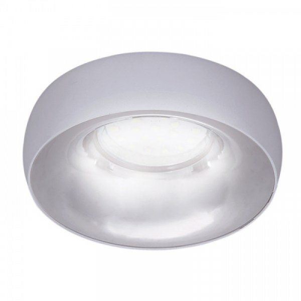 точечный светильник Feron DL1842 MR16/ G5.3 / белый-хром, круг 