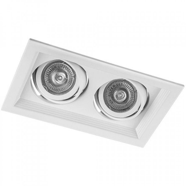 точковий світильник Feron DLT202 2хMR16/G5.3 білий поворотний