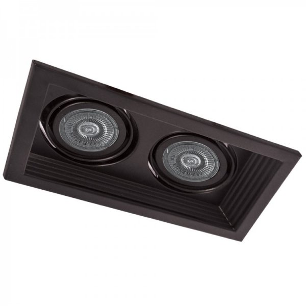 точечный светильник Feron DLT202 2хmr16/G5.3 черный поворотный 