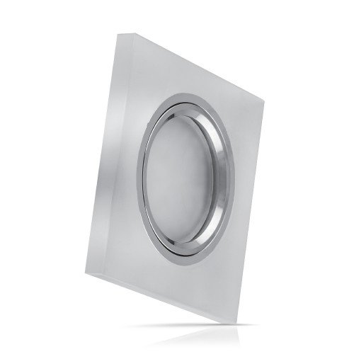 точковий світильник Feron CD8170 MR16 квадрат білий матовий із led підсвіткою Max 50W G5.3