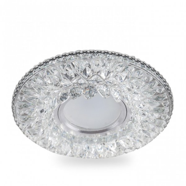 точковий світильник Feron CD942 MR16 прозорий із led підсвіткою SMD2835 15leds (4000K)