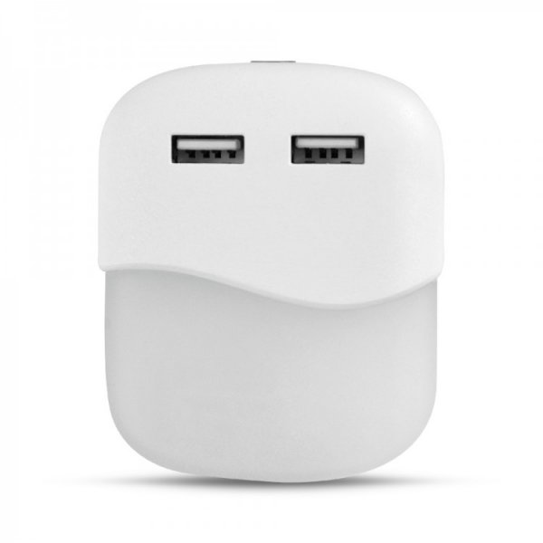 настільна лампа Feron FN1123ARD квадрат 0,45W 4000К білий з сенсором та USB