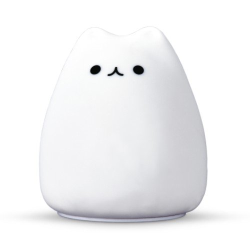 настольная лампа Feron силіконовий SNL-С01ARD котик білий RGB 3*ААА