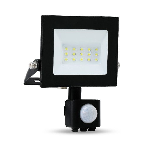 прожектор Feron LL-2010ARD 10W с датчиком 800Lm 6500K черный IP65 