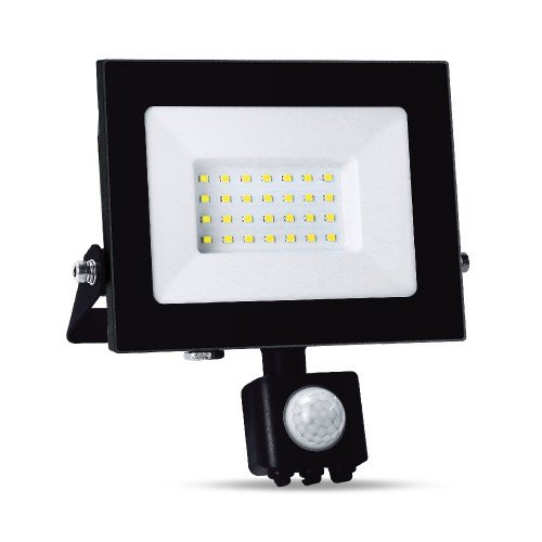 прожектор Feron LL-2030ARD 30W с датчиком 2400Lm 6500K черный IP65 