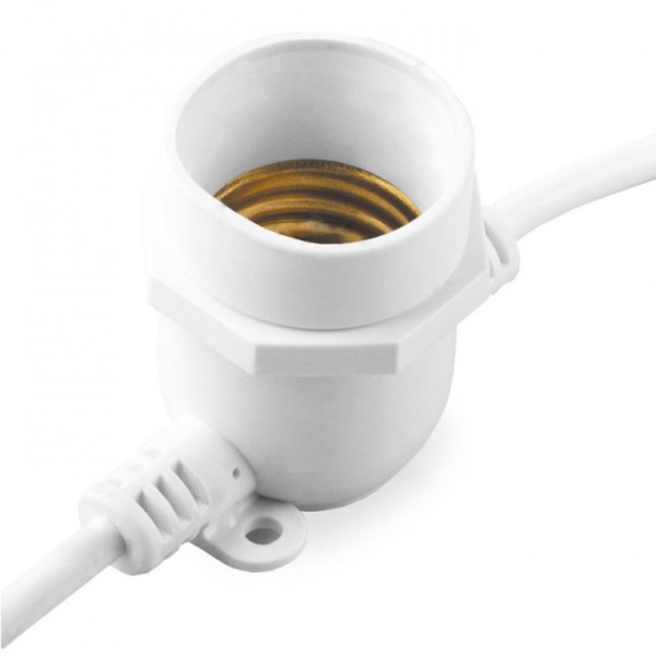 Гірлянда Feron "Белт-лайт" CL50- 8 230V,10*Е27 шаг 50см, 5м+3м шнур, білий IP65