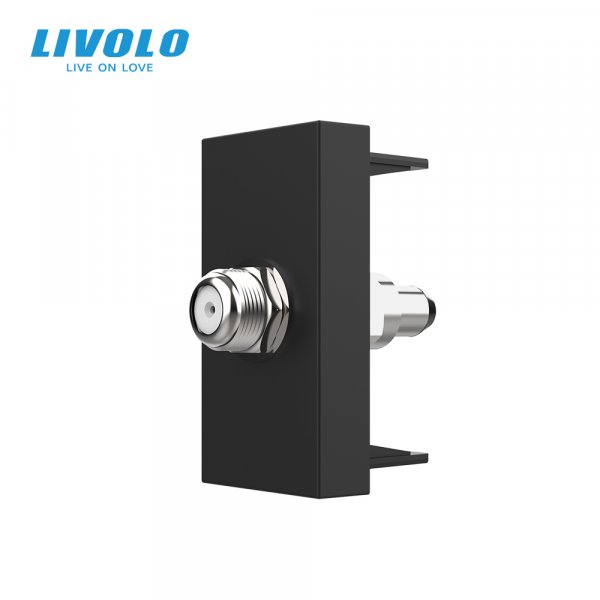 Механизм розетка спутниковая SAT Livolo черный (VL-FCSL-1BP)