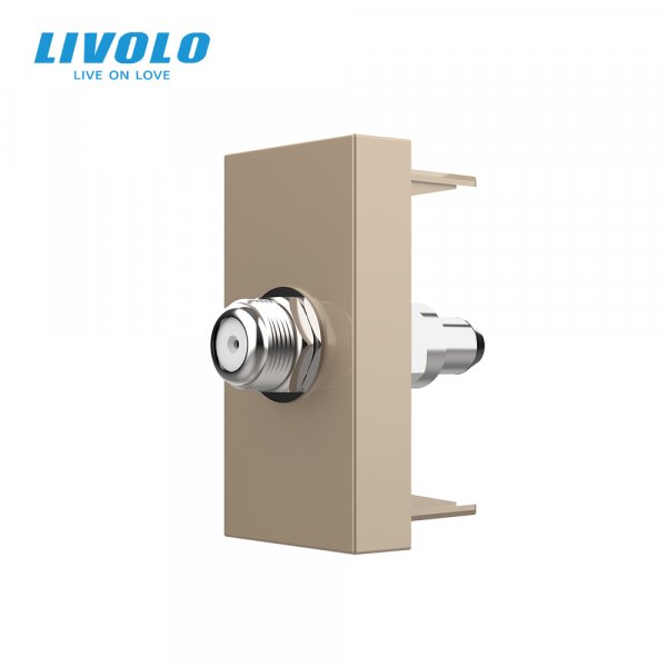 Механизм розетка спутниковая SAT Livolo золото (VL-FCSL-1AP)