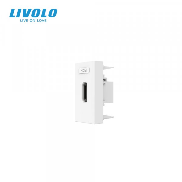 Механізм розетка HDMI Livolo білий (VL-FCHD-1WP)