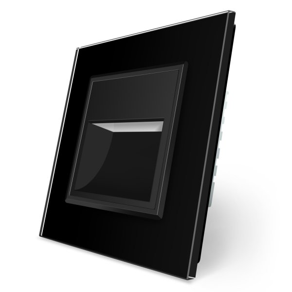 Светильник для ступенек Подсветка подлоги Livolo черный стекло (VL-C7FCL1-2BP)