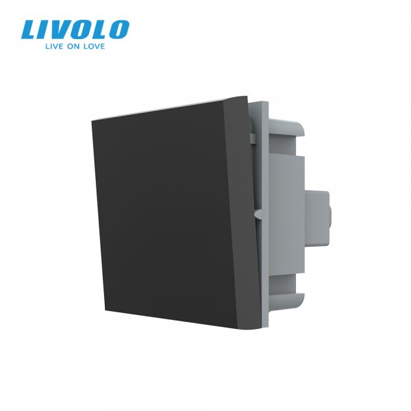 Механизм одноклавишный выключатель Livolo черный (VL-FCMKS-2BP)