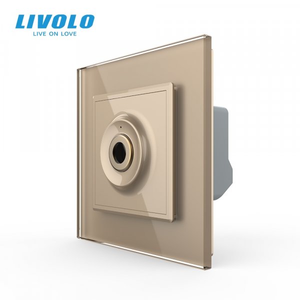 Бездотиковий вимикач 1 сенсор Livolo золотий Sense (VL-C7FCU1-2AP)