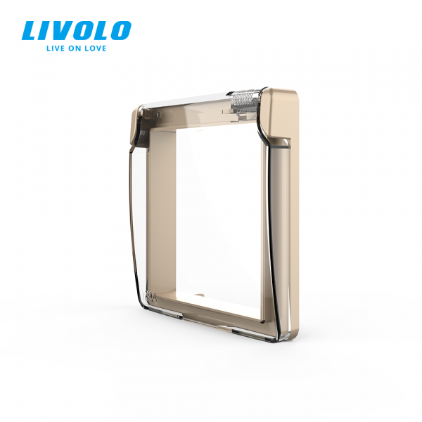 Крышка для розетки IP44 Livolo золото (VL-XW001-2A)