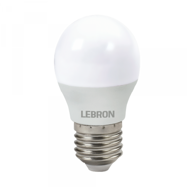 LED лампа LEBRON L-G45, 4W, 220V, Е27, 4100K, 320Lm, вітрина