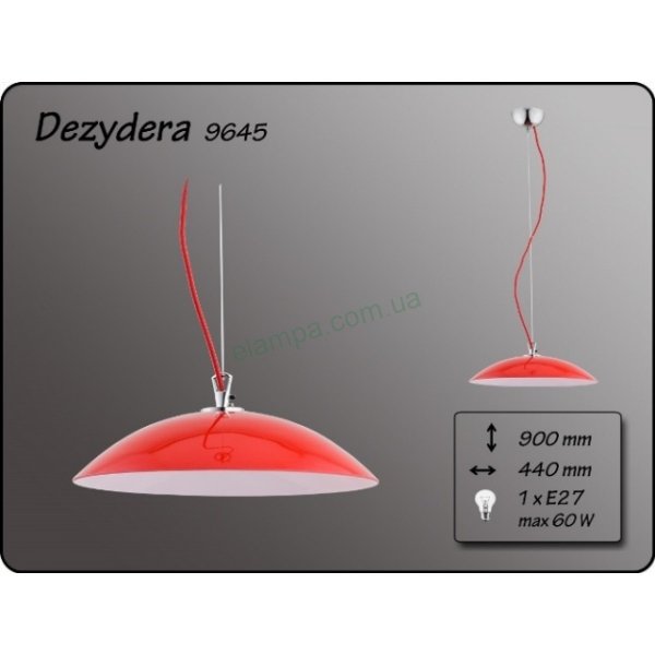 подвесной светильник ALFA 9645 DEZYDERA CZERWONA