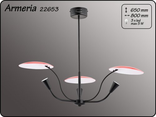 люстра ALFA 22653 ARMERIA BLACK RED