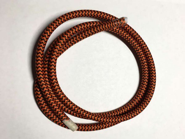 AMP кабель текстильний зигзаг 2x0.75 black+orange, вітрина