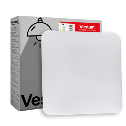 Стельовий світильник QUATRO матовий 20W 350*350*60мм 4000К 4срібло