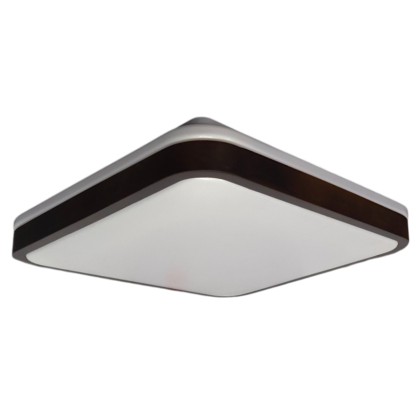 Стельовий світильник GLOW матовий 60W 391*391*65мм 3000К-6500К з ДК горіх
