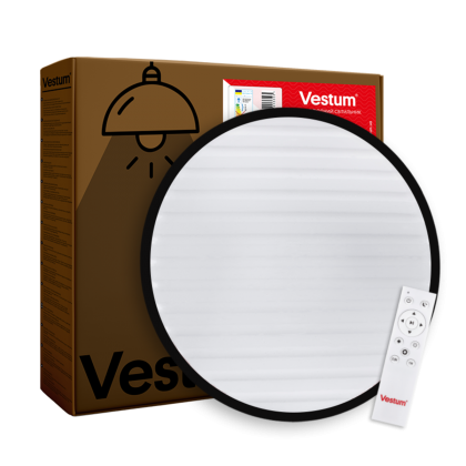 Стельовий світильник GRILL матовий 60W 375*60мм 3000К-6500К з ДК чорний