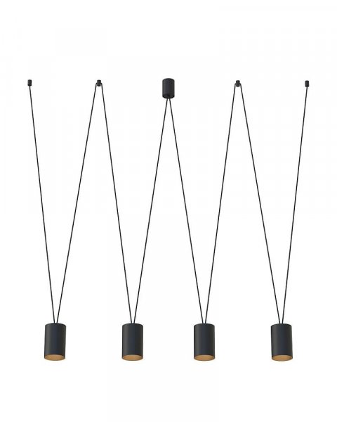 підвісний світильник NOWODVORSKI 7814 MORE TONE IV BLACK/GOLD