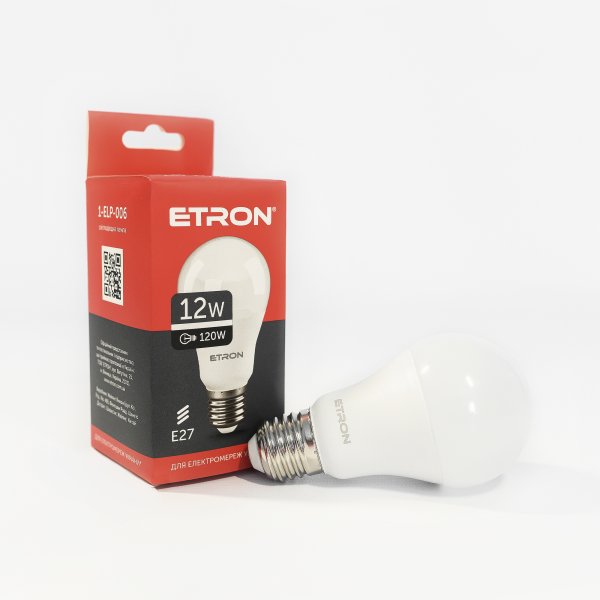 Лампа светодиодная ETRON Light Power 1-ELP-006 A60 12W 4200K E27