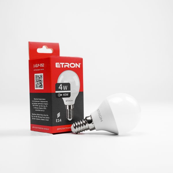 Лампа світлодіодна ETRON Light Power 1-ELP-052 G45 4W 4200K 220V E14