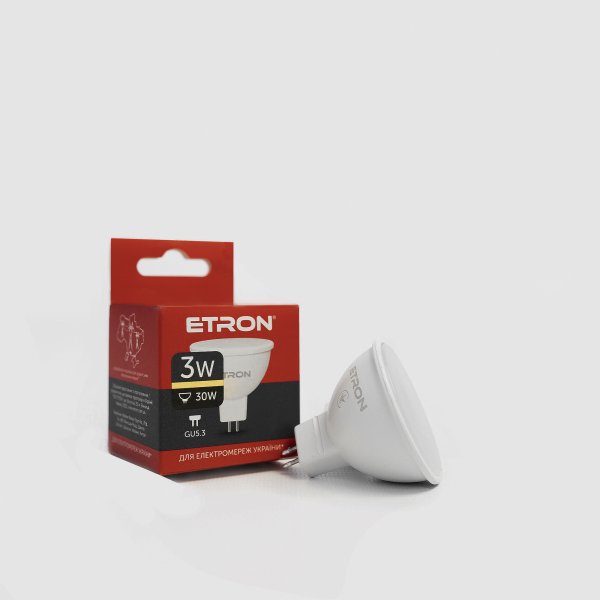 Лампа светодиодная ETRON Light Power 1-ELP-063 MR16 3W 3000K 220V GU5.3