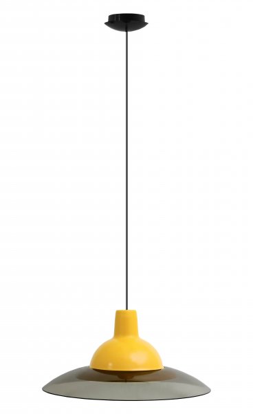 Подвесной светильник люстра Erka 1305 желтая с черным кабелем