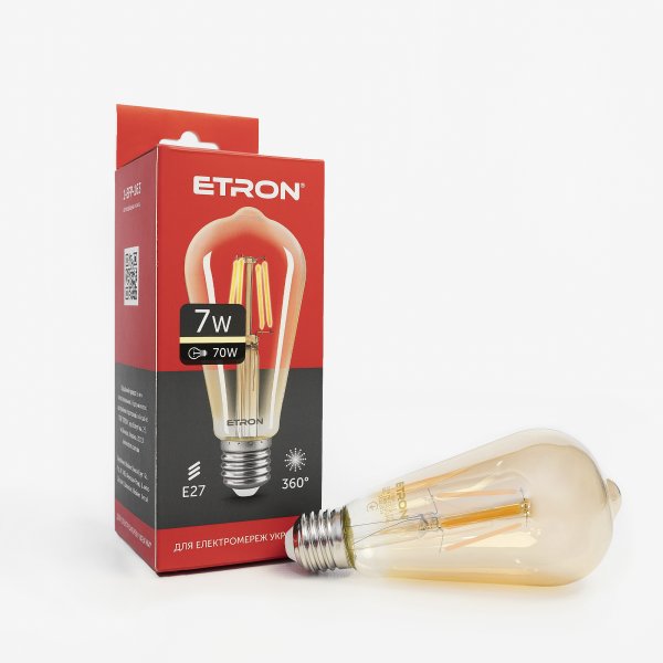 Лампа светодиодная ETRON Filament Power 1-EFP-163 ST64 E27 7W