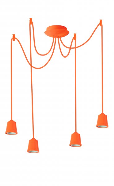 Подвесной светильник люстра Erka 424 оранжевый 2м