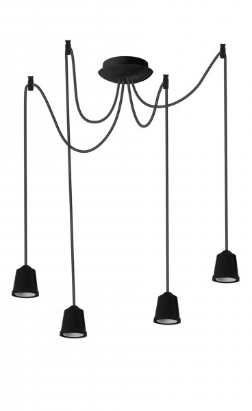 Подвесной светильник люстра Erka 424 черный 2м