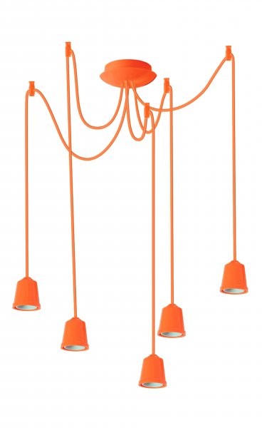 Підвісний світильник люстра Erka 515 помаранчевий 1м