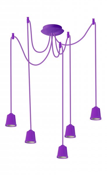 Подвесной светильник люстра Erka 515 фиолетовый 1м