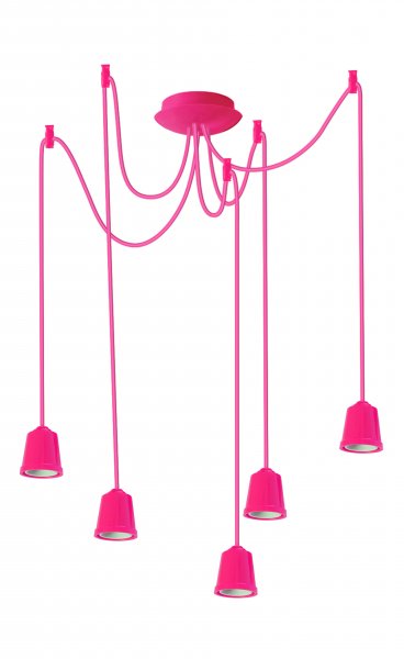 Подвесной светильник люстра Erka 525 розовый 2м