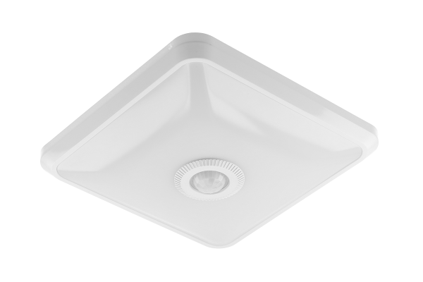 Светильник GTV LED ITALIA квадратный с датчиком движения, 12W, IP20, 360°, 4000K