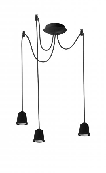 Підвісний світильник люстра Erka 323 чорний 2м