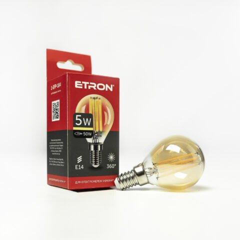 LED лампа ETRON Filament 1-EFP-184 C35 E14 5W 2700K золото