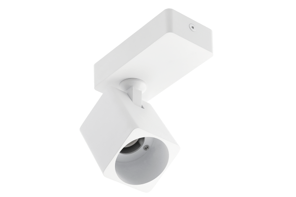 Світильник GTV RENO, алюміній, IP20, одинарний, квадрат, білий